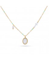 COLLAR ACERO CON MEDALLA NACAR DE ANARTXY