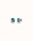 PENDIENTES BAÑO PLATA CRISTAL VERDE DE UNOde50