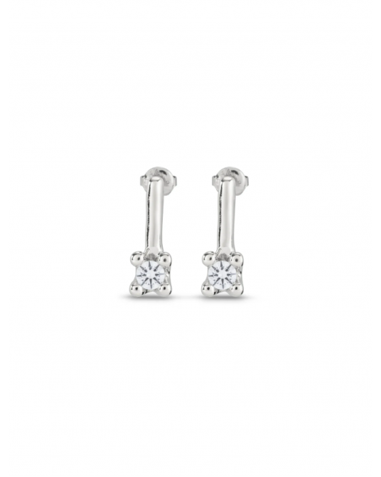 PENDIENTES CON CIRCONITA PLATEADOS DE UNOde50