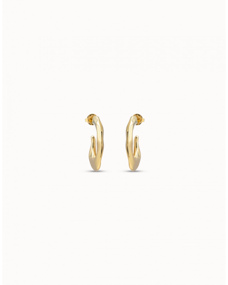 PENDIENTES ARO BAÑO EN ORO DE UNOde50