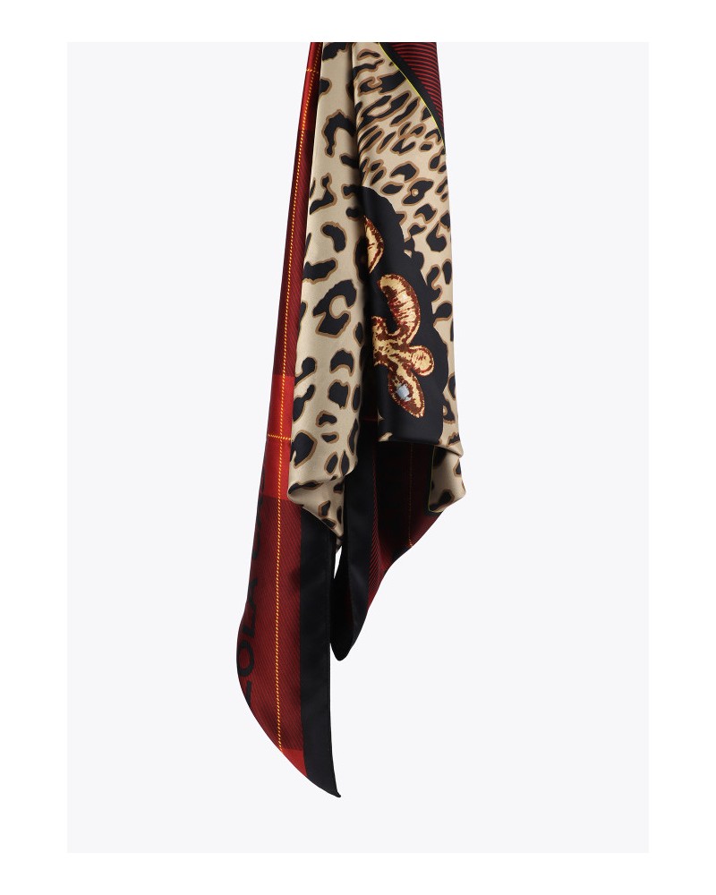 PAÑUELO TARTAN Y ANIMAL PRINT DE LOLA CASADEMUNT