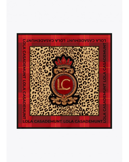 PAÑUELO TARTAN Y ANIMAL PRINT DE LOLA CASADEMUNT