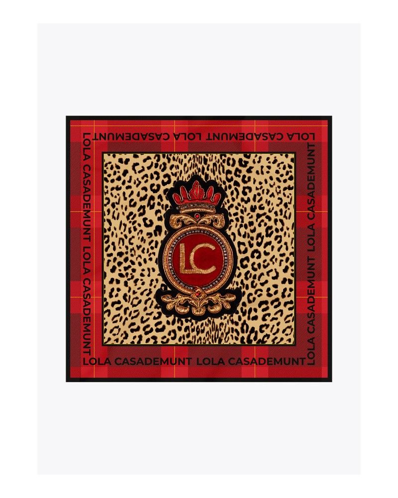 PAÑUELO TARTAN Y ANIMAL PRINT DE LOLA CASADEMUNT
