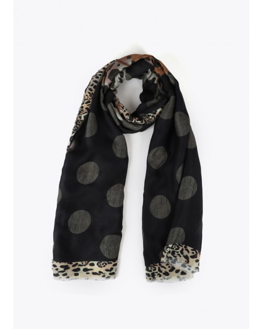 FOULAR ESTAMPADO TOPOS Y TIGRE DE LOLA CASADEMUNT