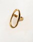 Anillo ovalado bañado en oro de Velatti