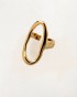 Anillo ovalado bañado en oro de Velatti