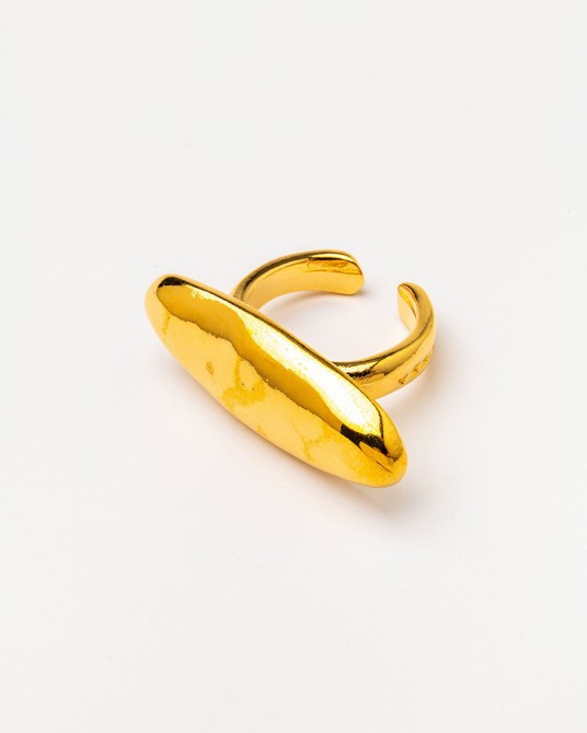 Anillo barra ajustable baño oro de Velatti