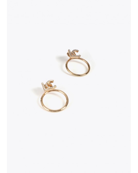 Pendientes aro con logo joya LC de Lola Casademunt