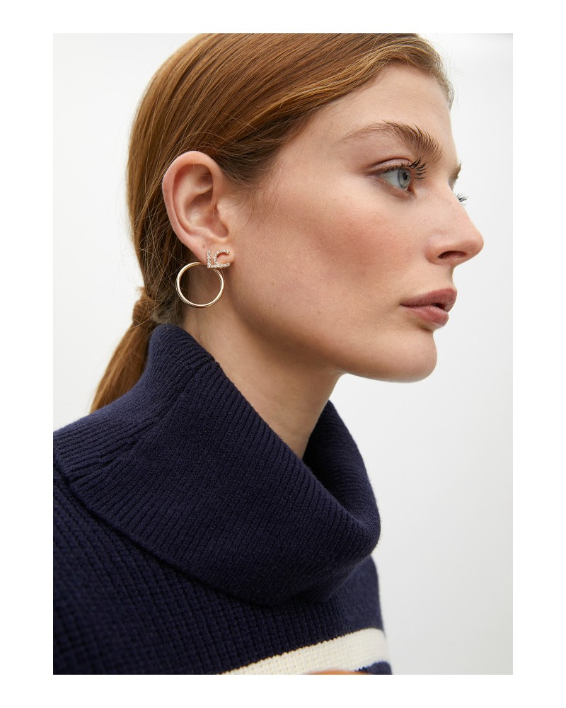 Pendientes aro con logo joya LC de Lola Casademunt
