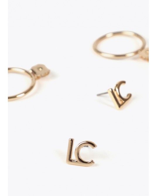 Pendientes aro con logo LC de Lola Casademunt