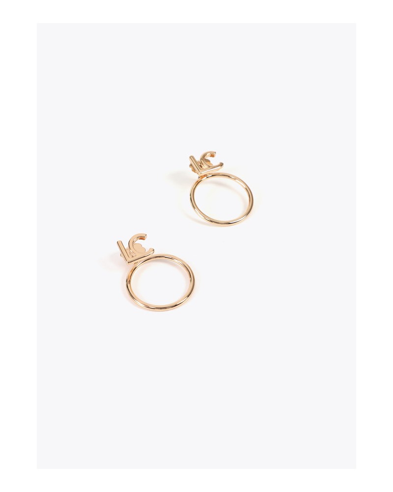 Pendientes aro con logo LC de Lola Casademunt