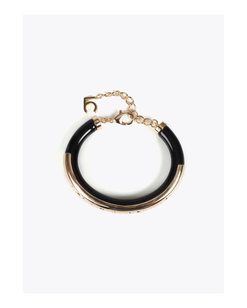 Pulsera tubo con logo troquelado de Lola Casademunt