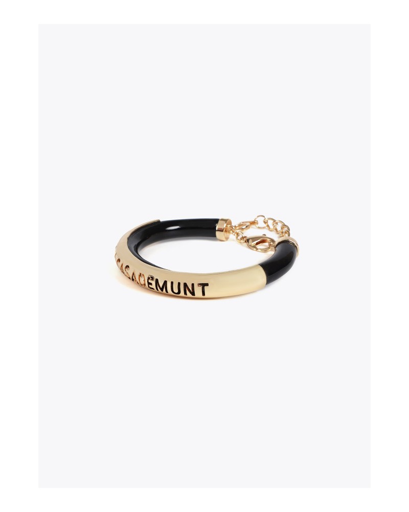 Pulsera tubo con logo troquelado de Lola Casademunt