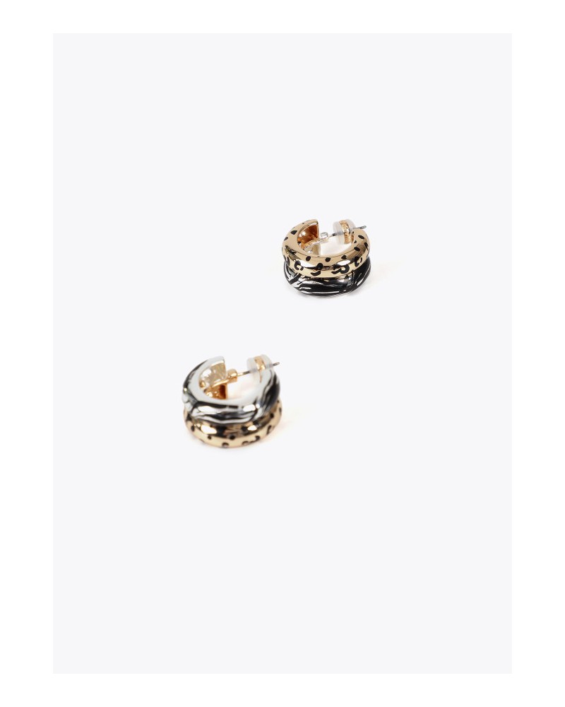 Pendientes aro animal print de Lola Casademunt