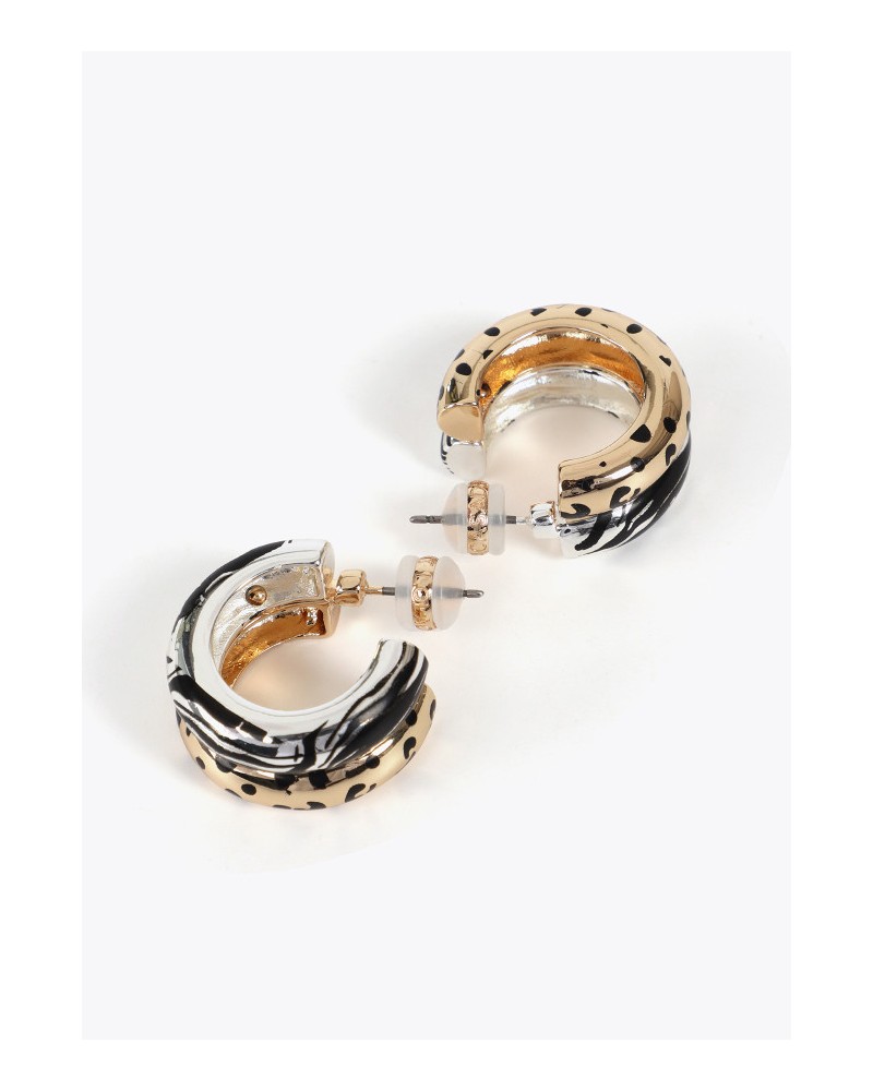Pendientes aro animal print de Lola Casademunt