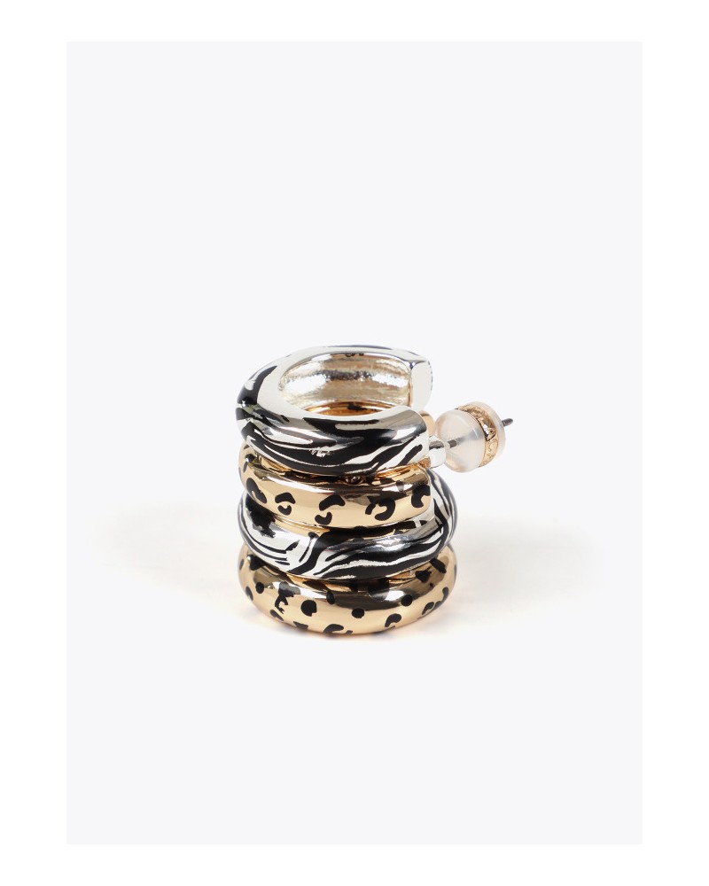 Pendientes aro animal print de Lola Casademunt