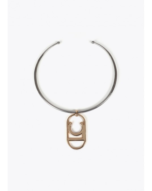 Collar corto rìgido con logo de Lola Casademunt
