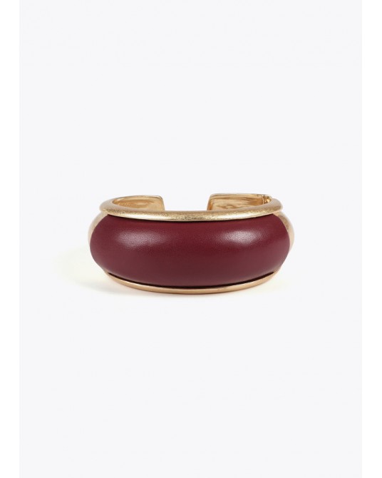 Pulsera efecto piel granate de Lola Casademunt