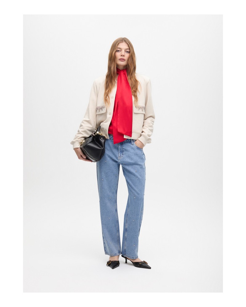 Bomber detalle joya bolsillos de Lola Casademunt