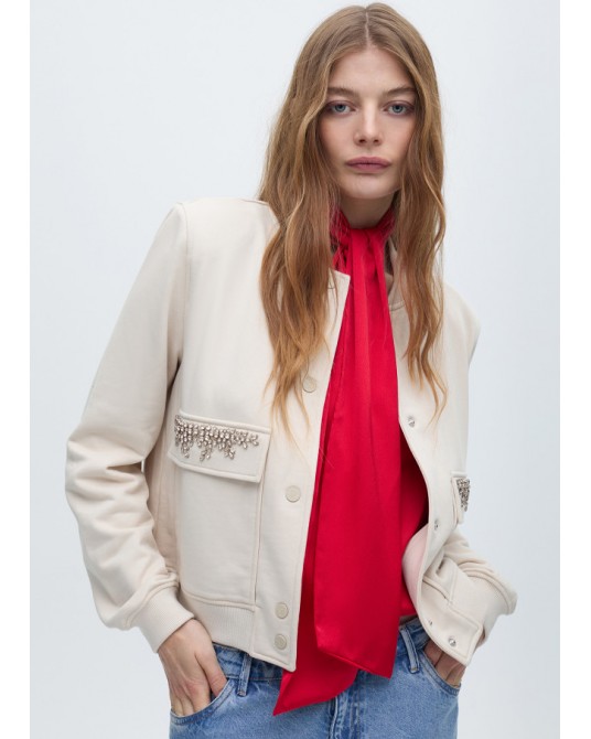 Bomber detalle joya bolsillos de Lola Casademunt