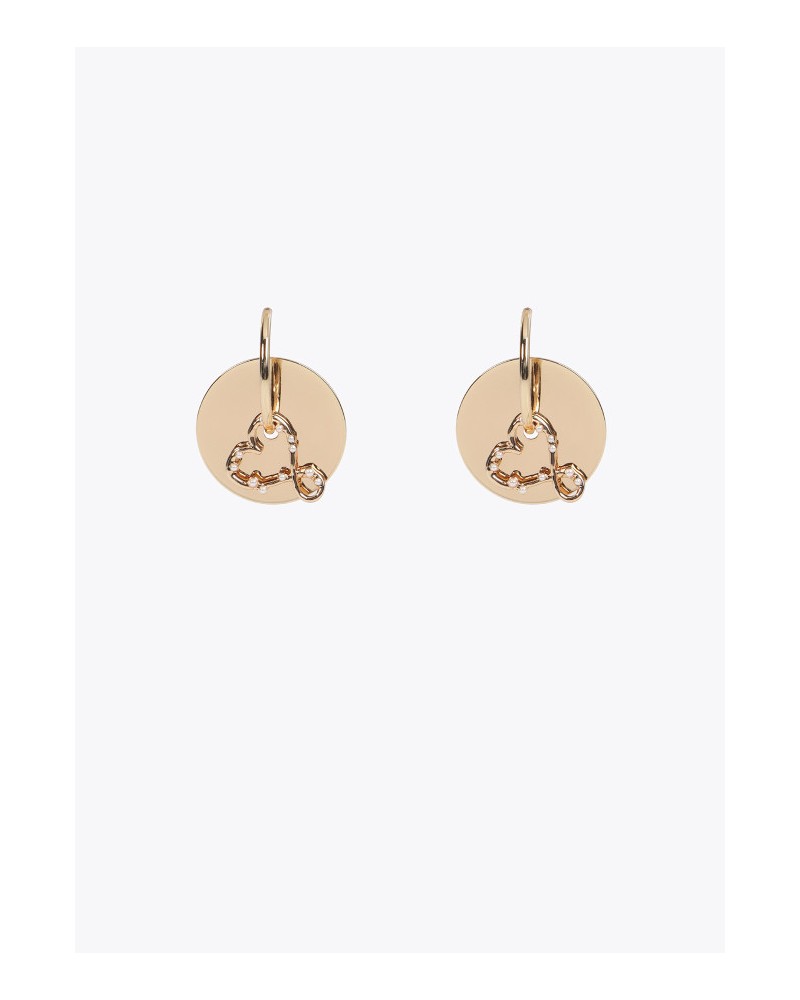 Pendientes aro con corazòn con perlitas de Lola Casademunt