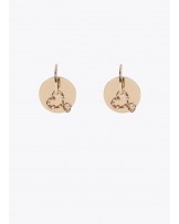 Pendientes aro con corazòn con perlitas de Lola Casademunt