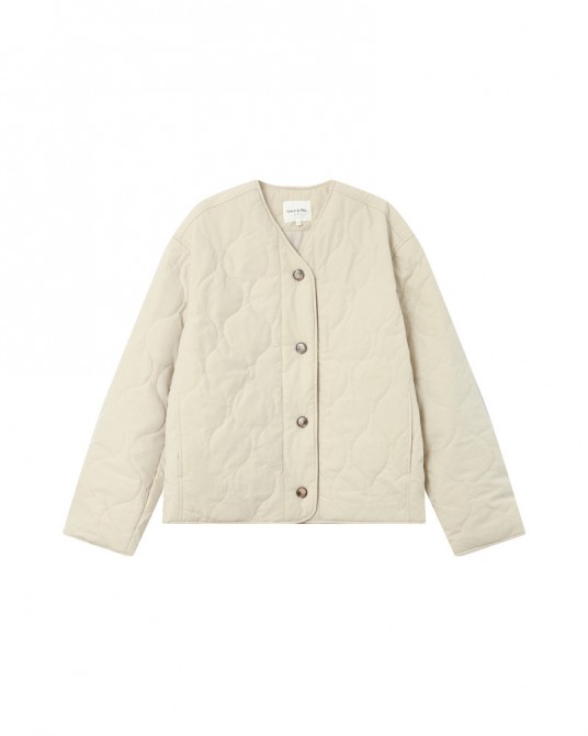 Chaqueta acolchada beige de Grace and Mila