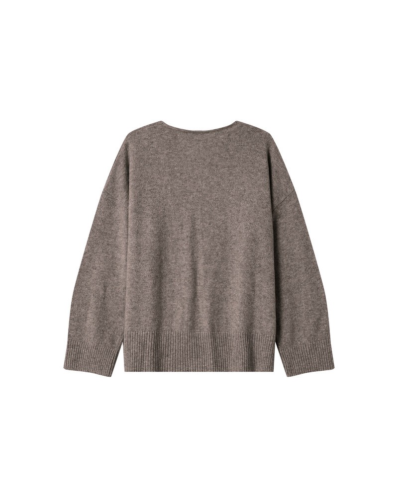 Jersey taupe de punto manga larga de Grace and Mila