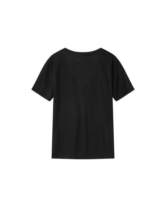 Camiseta manga corta negra lurex de Grace and Mila