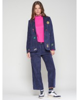 Pantalòn pana azul marino de Vilagallo