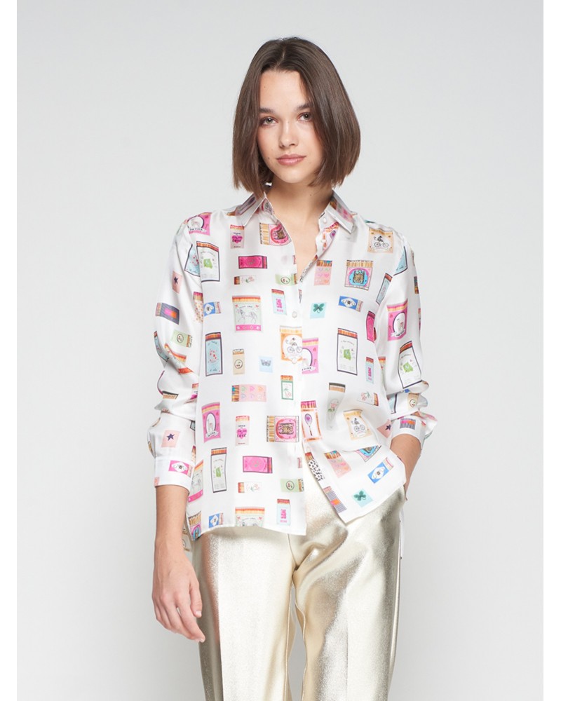 Camisa estampada cerillas de Vilagallo