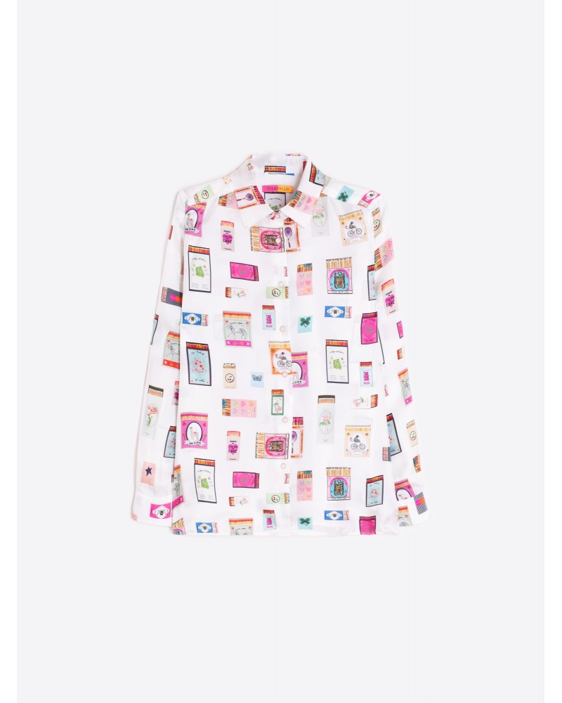 Camisa estampada cerillas de Vilagallo