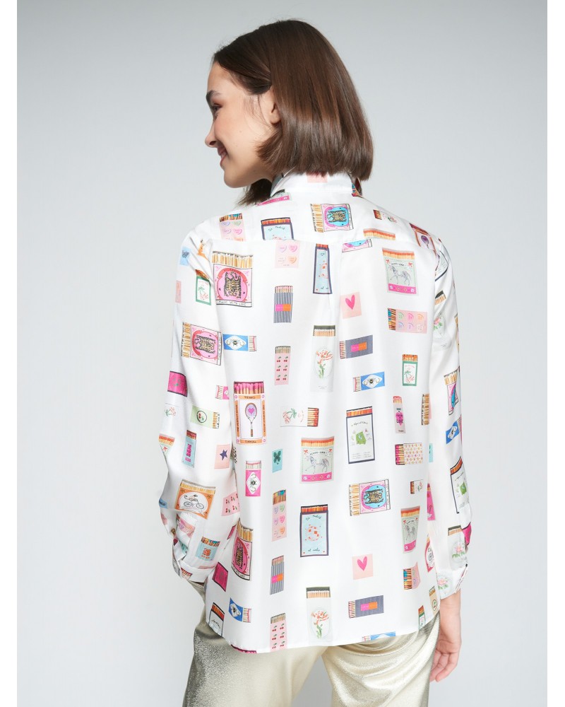 Camisa estampada cerillas de Vilagallo