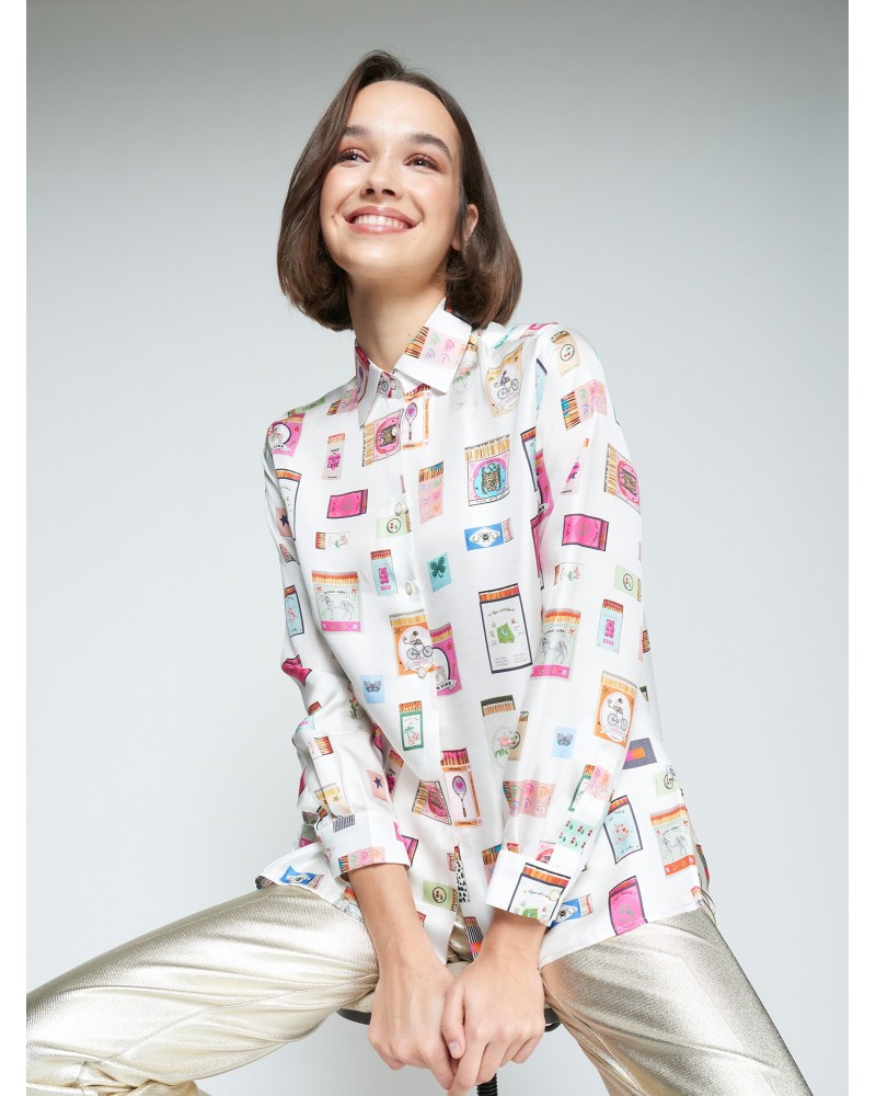 Camisa estampada cerillas de Vilagallo