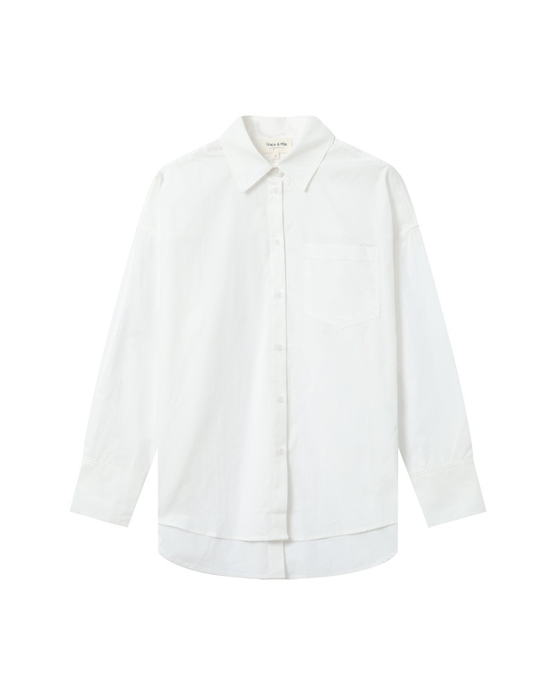 Camisa blanca oversize de Grace and Mila