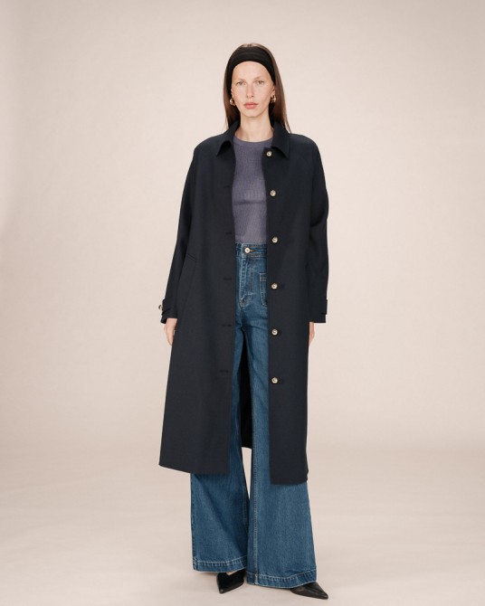 Gabardina azul marino de Grace and Mila