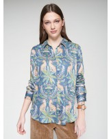 Camisa leopardos y palmeras de Vilagallo