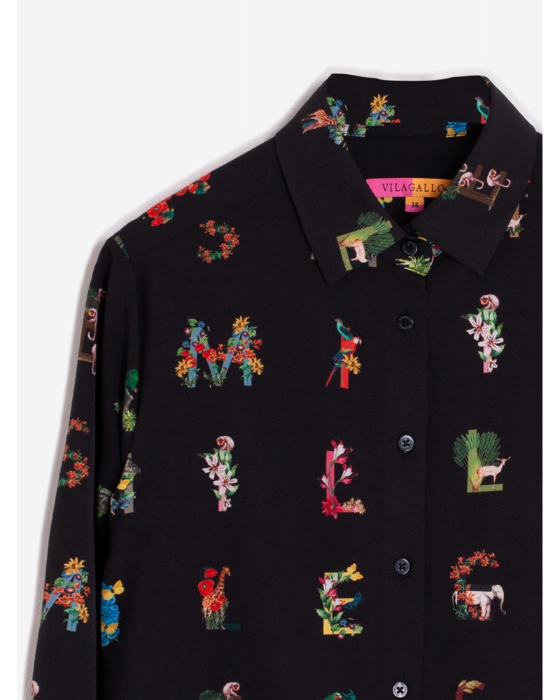 Camisa estampada letras SMILE de Vilagallo