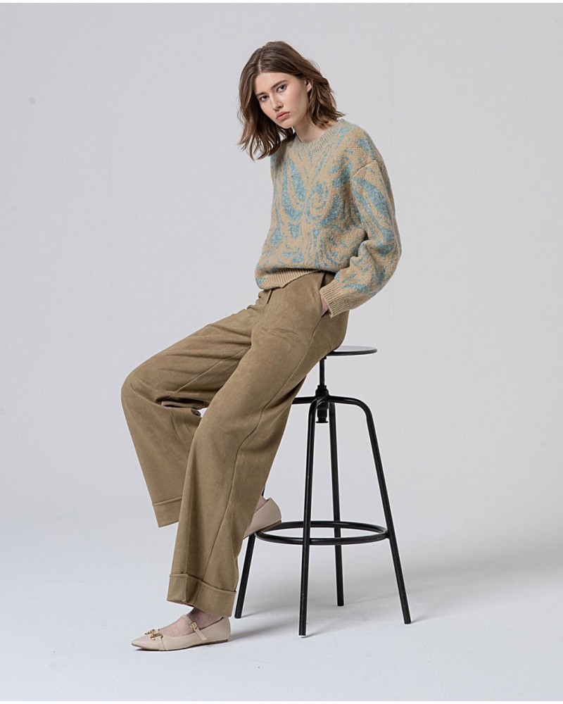 Pantalòn beis ancho de Surkana