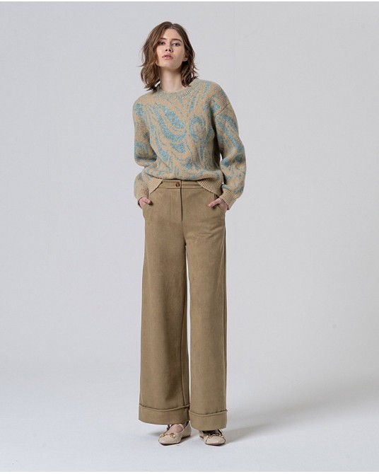 Pantalòn beis ancho de Surkana