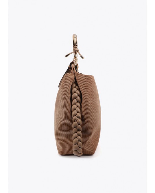 Bolso shopper pana asa dorada de Lola Casademunt