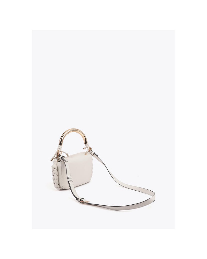 Bolso mini crudo con asa dorada de Lola Casademunt