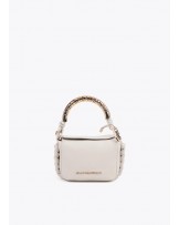 Bolso mini crudo con asa dorada de Lola Casademunt