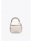 Bolso mini crudo con asa dorada de Lola Casademunt