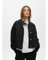 Chaqueta negra cintura ajustable de Lola Casademunt
