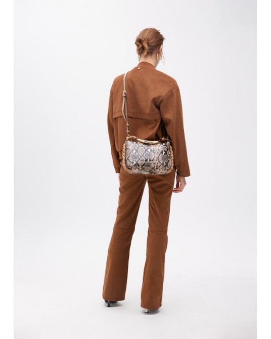 Bolso bandolera asa metal pitòn de Lola Casademunt