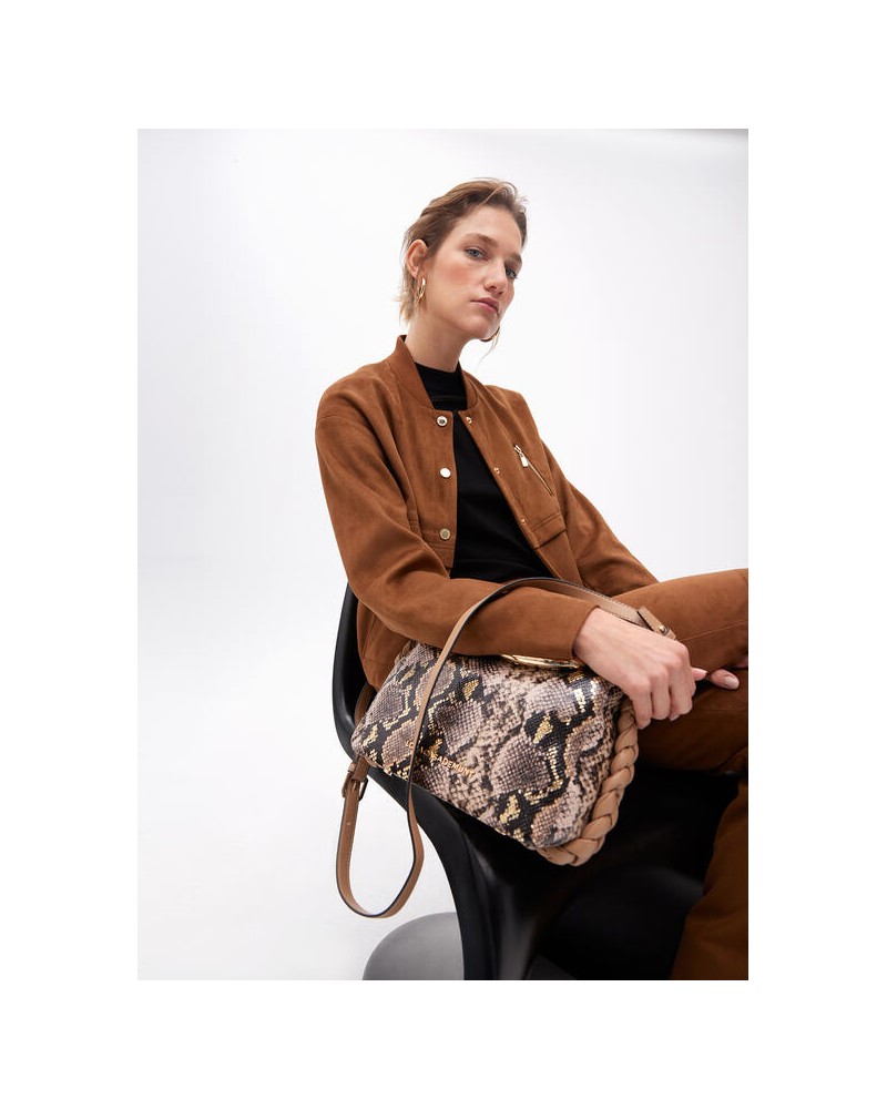 Bolso bandolera asa metal pitòn de Lola Casademunt