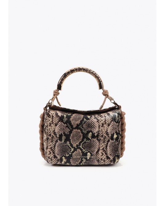 Bolso bandolera asa metal pitòn de Lola Casademunt
