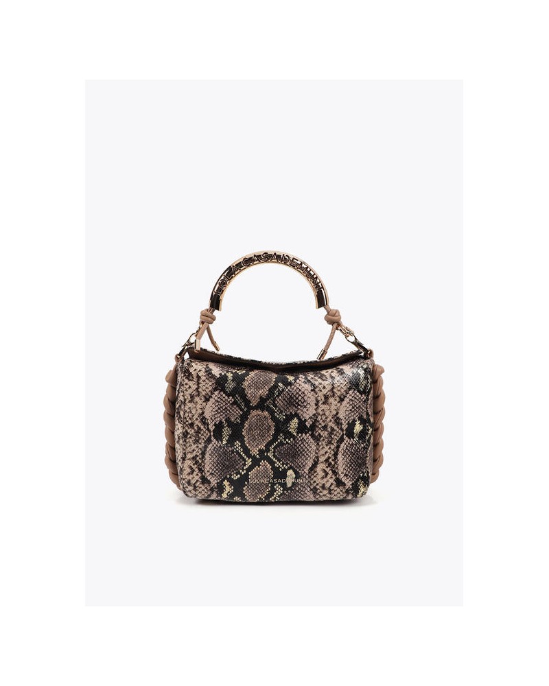 Bolso bandolera asa metal pitòn de Lola Casademunt
