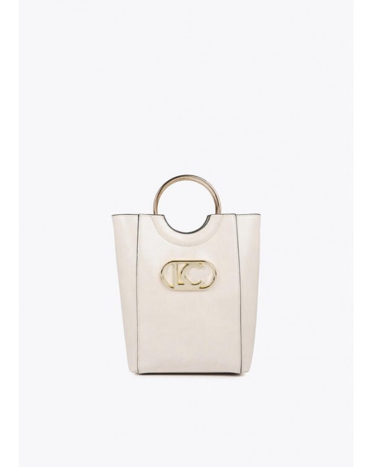 Bolso crudo con asa metàlicas de Lola Casademunt